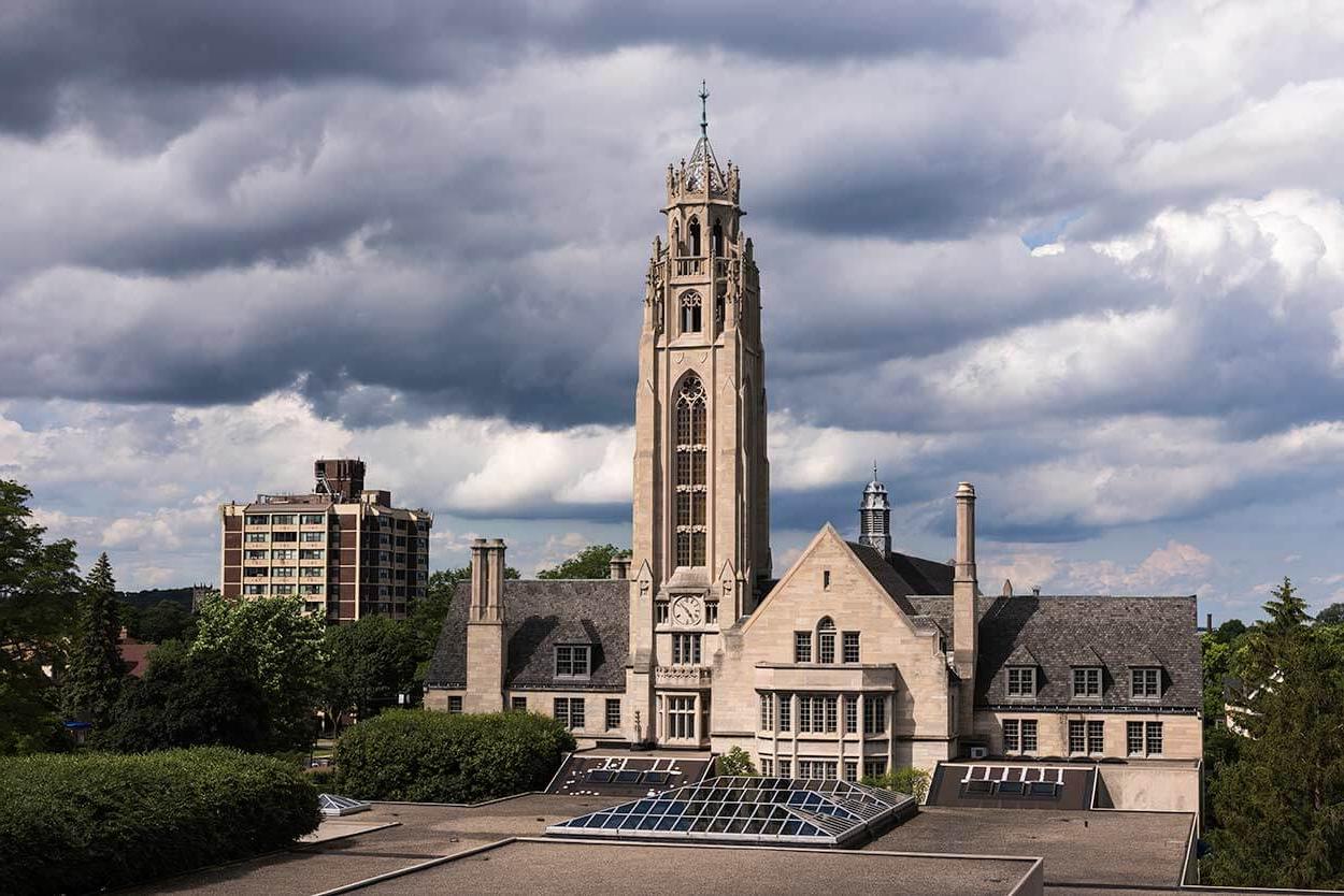 Memorial Art Gallery exterior showing Cutler Union Tower